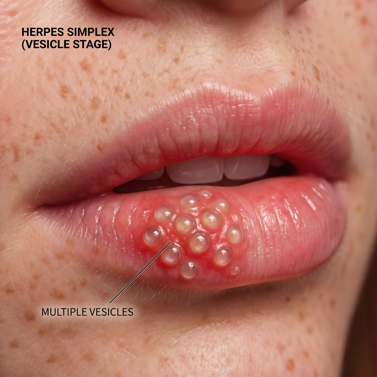 Cold sore stage 4 blisters