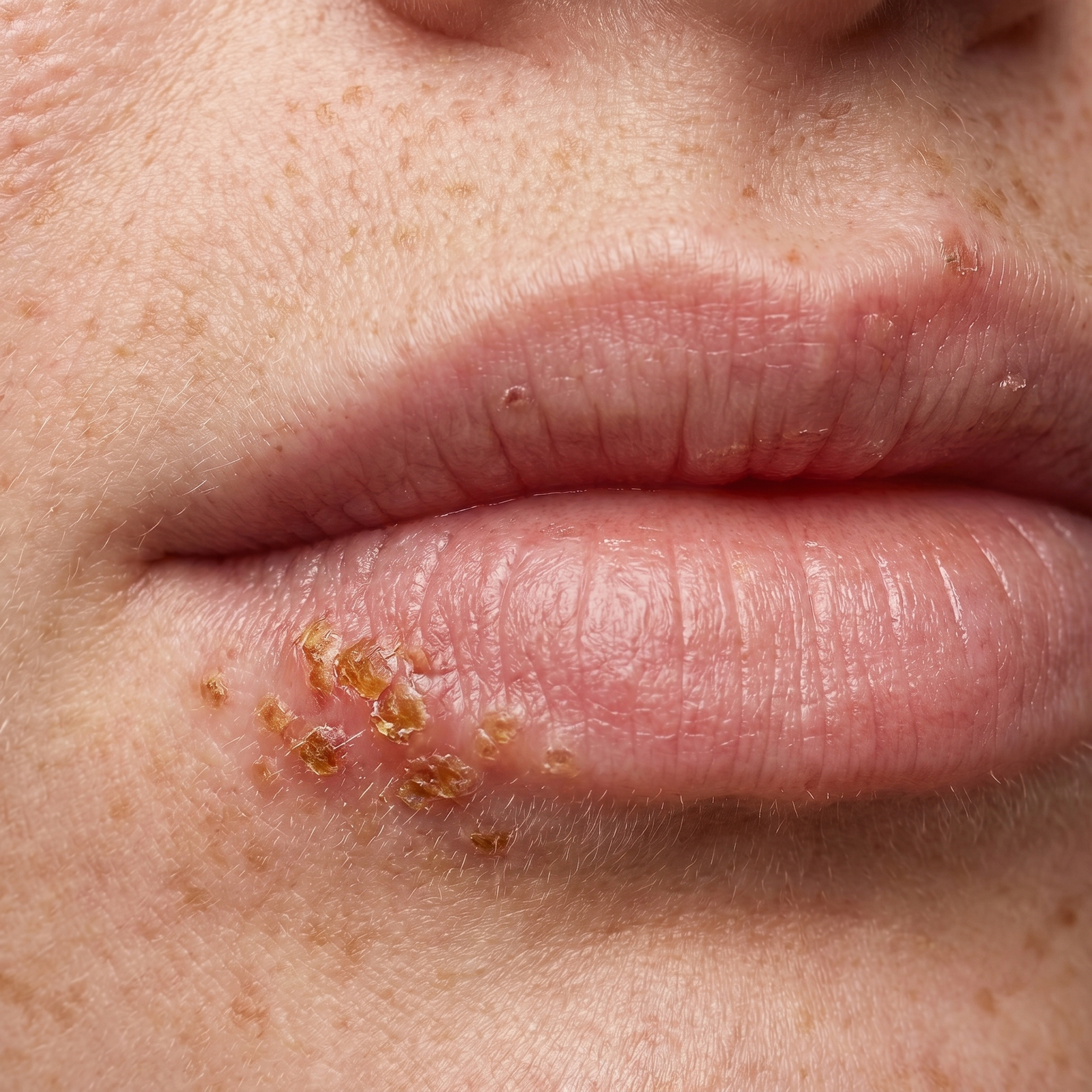 Cold sore stage 6 scab