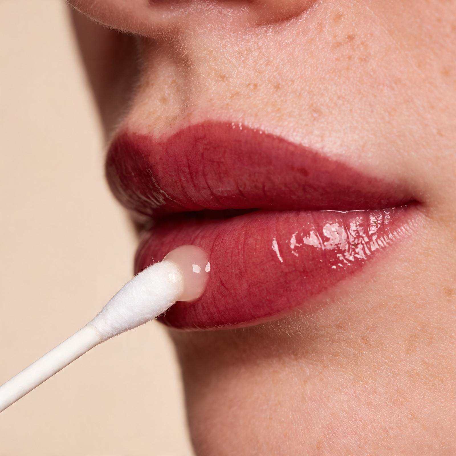 Apply balm correctly — rice grain amount on dry brows