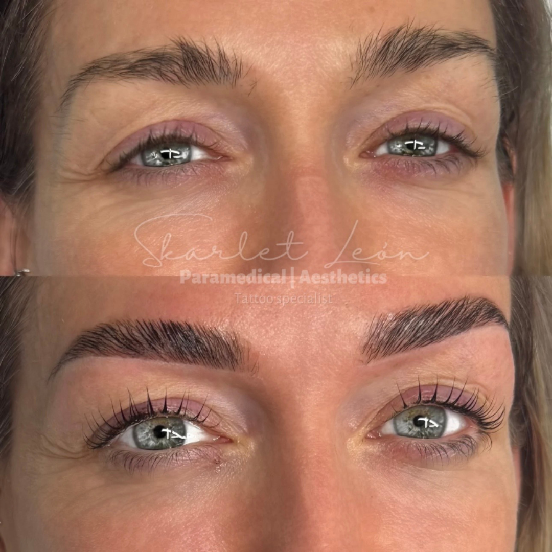 Client with rebel brow hair lamination result — Skarlet Leon Bournemouth
